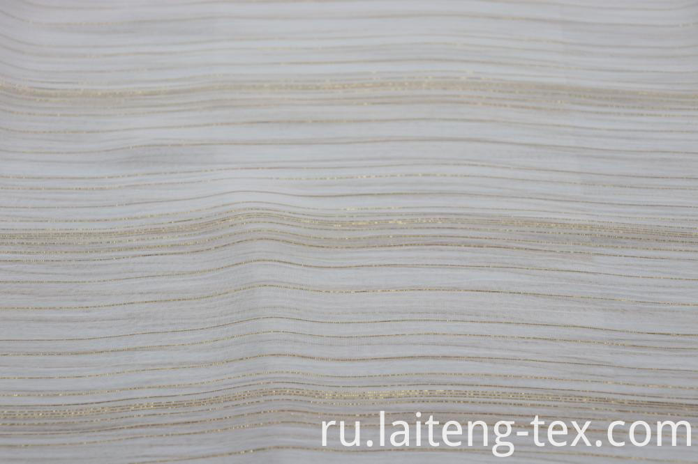 100% полиэстер шифон Ёрю с золотой / серебряной полосой 100% Polyester Chiffon Yoryu With Gold/Silver Stripe Fabric